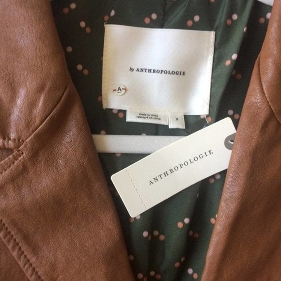 Anthro Hayden Embroidered Faux Leather Jacket - Small - Picture 2 of 12